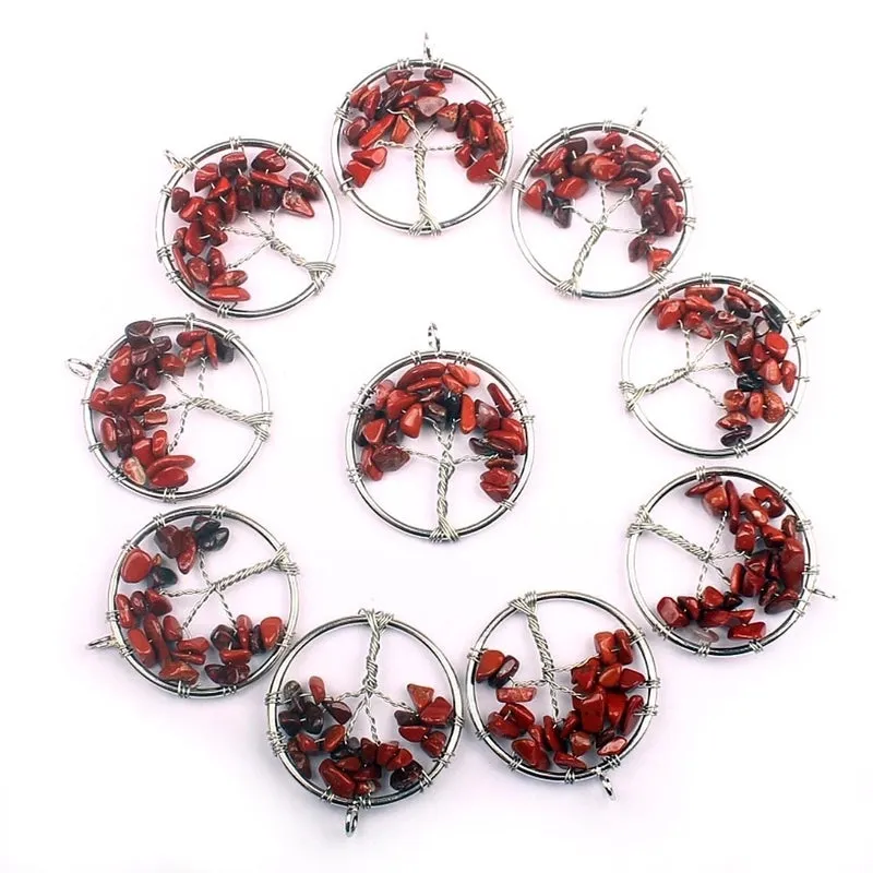 1 Piece Natural Stone Crystal Iron Tree