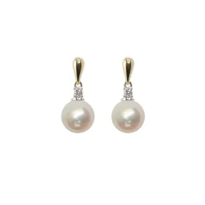 18ct Yellow Gold Akoya Pearl Earrings