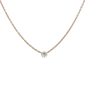 18k Rose Gold Diamond Pendant