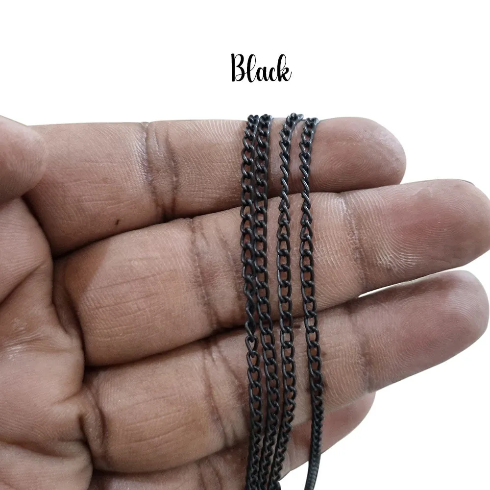 2 Meters Black Jewelry Making chain about 2mm size