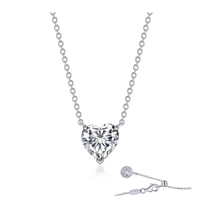 3.50 CTW Heart Solitaire Necklace