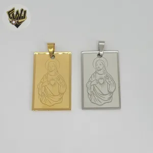 (4-2369) Stainless Steel - Sacred Heart of Jesus Pendants.