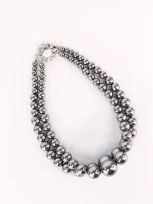 Alessandra Rich Two Strand Embellished Closure Necklace