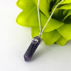 Amethyst Crystal Point Pendant - VP267