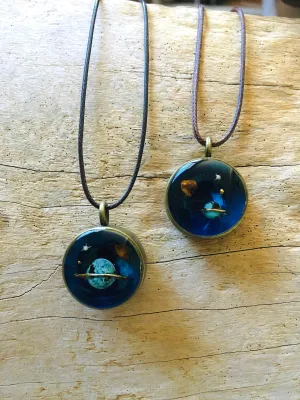 Blue Planet Pendant with Turquoise