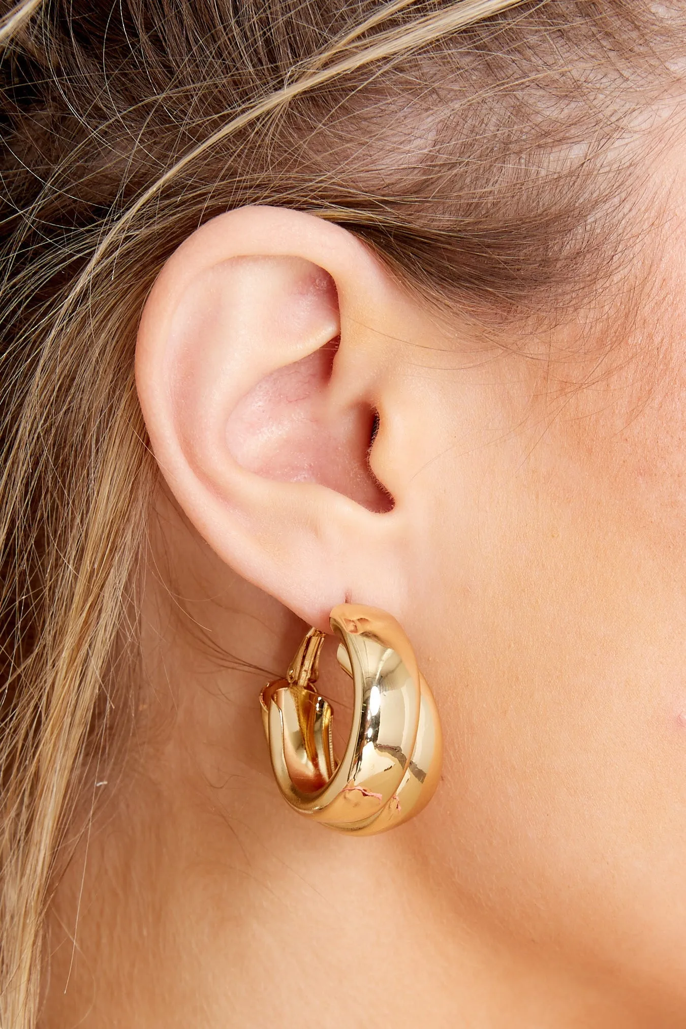 Bold Advances Gold Hoop Earrings