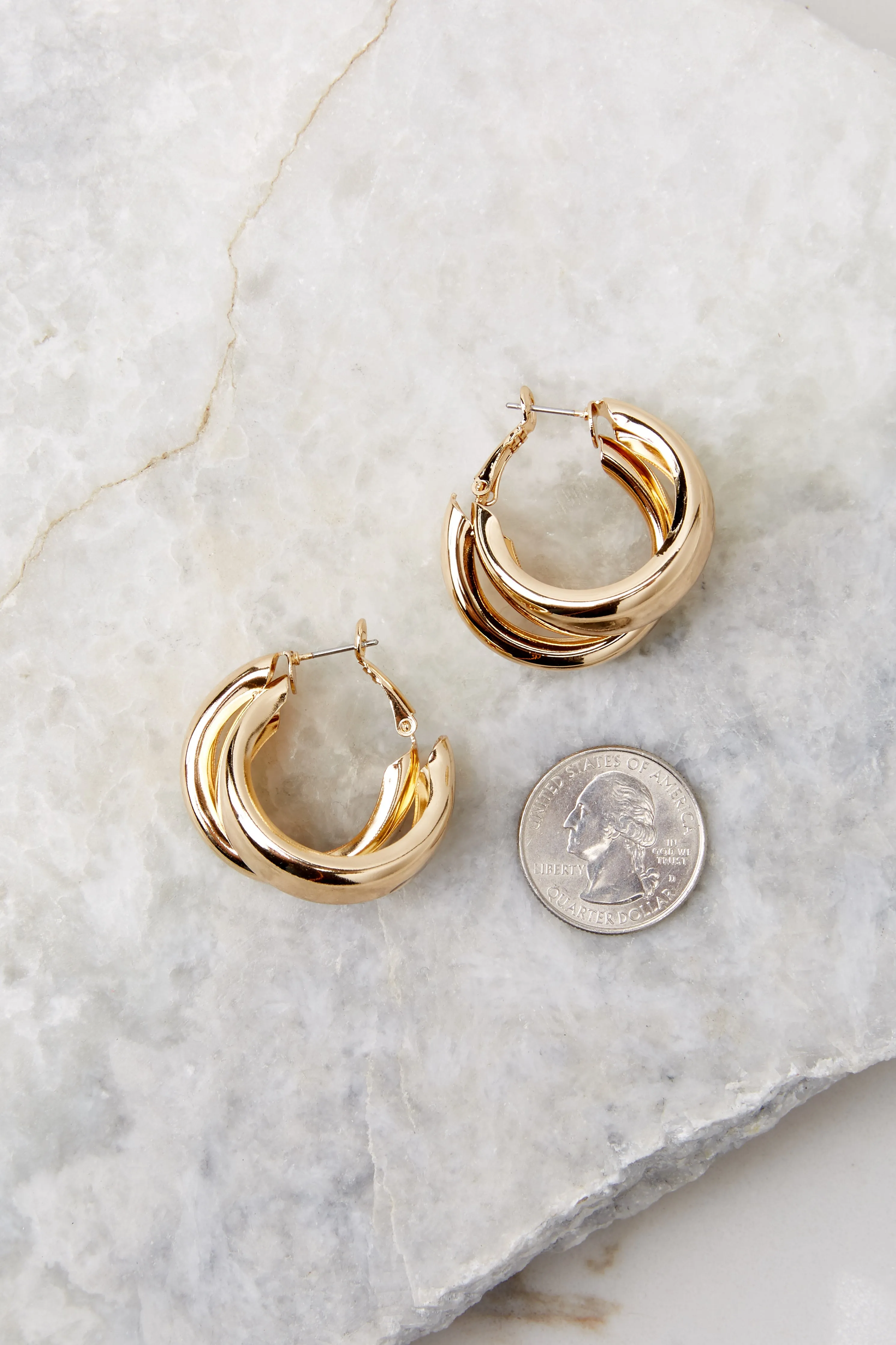 Bold Advances Gold Hoop Earrings