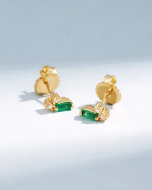 Bold Burst Mini Emerald Studs