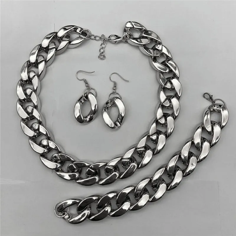 Bold Chain Statement Jewelry Set for Women