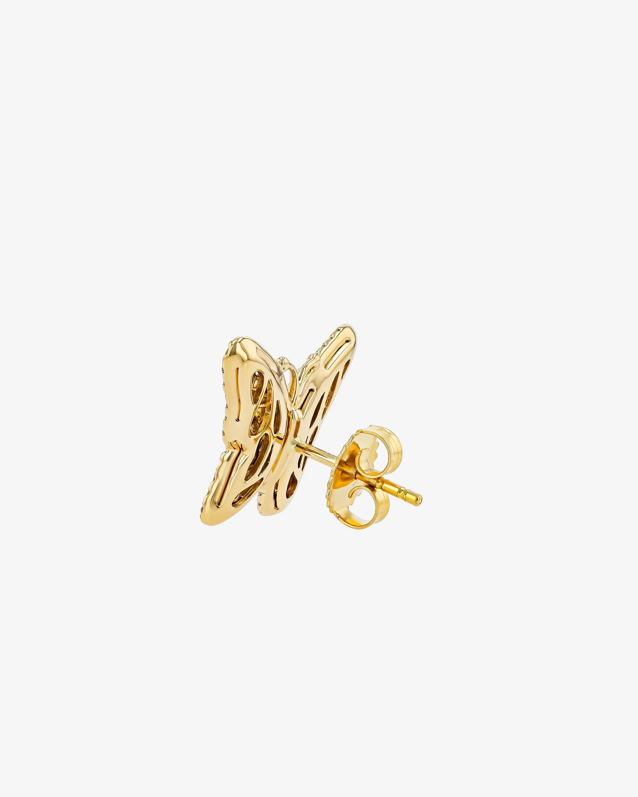 Bold Small Butterfly Diamond Studs