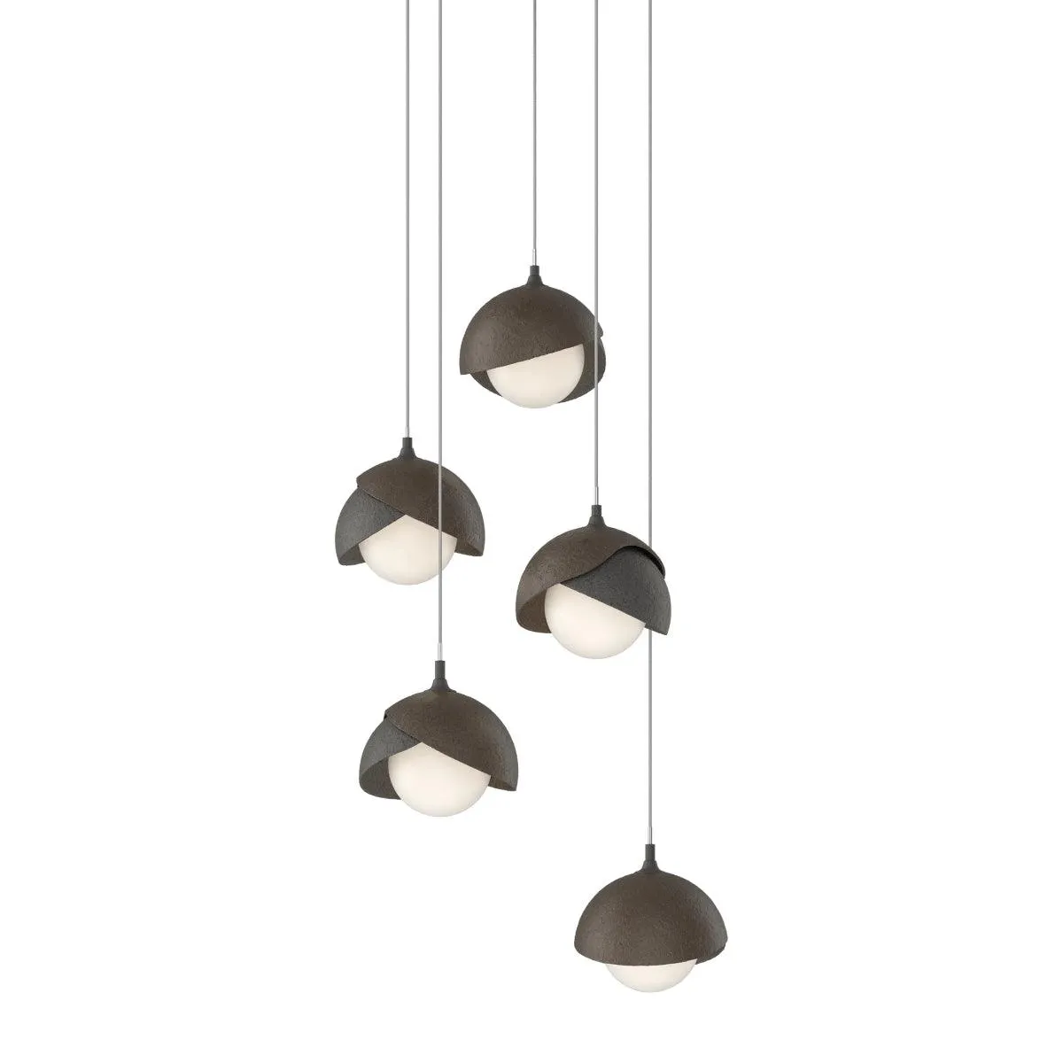 Brooklyn 16 in. 5 lights Long Pendant Light Natural Iron Finish