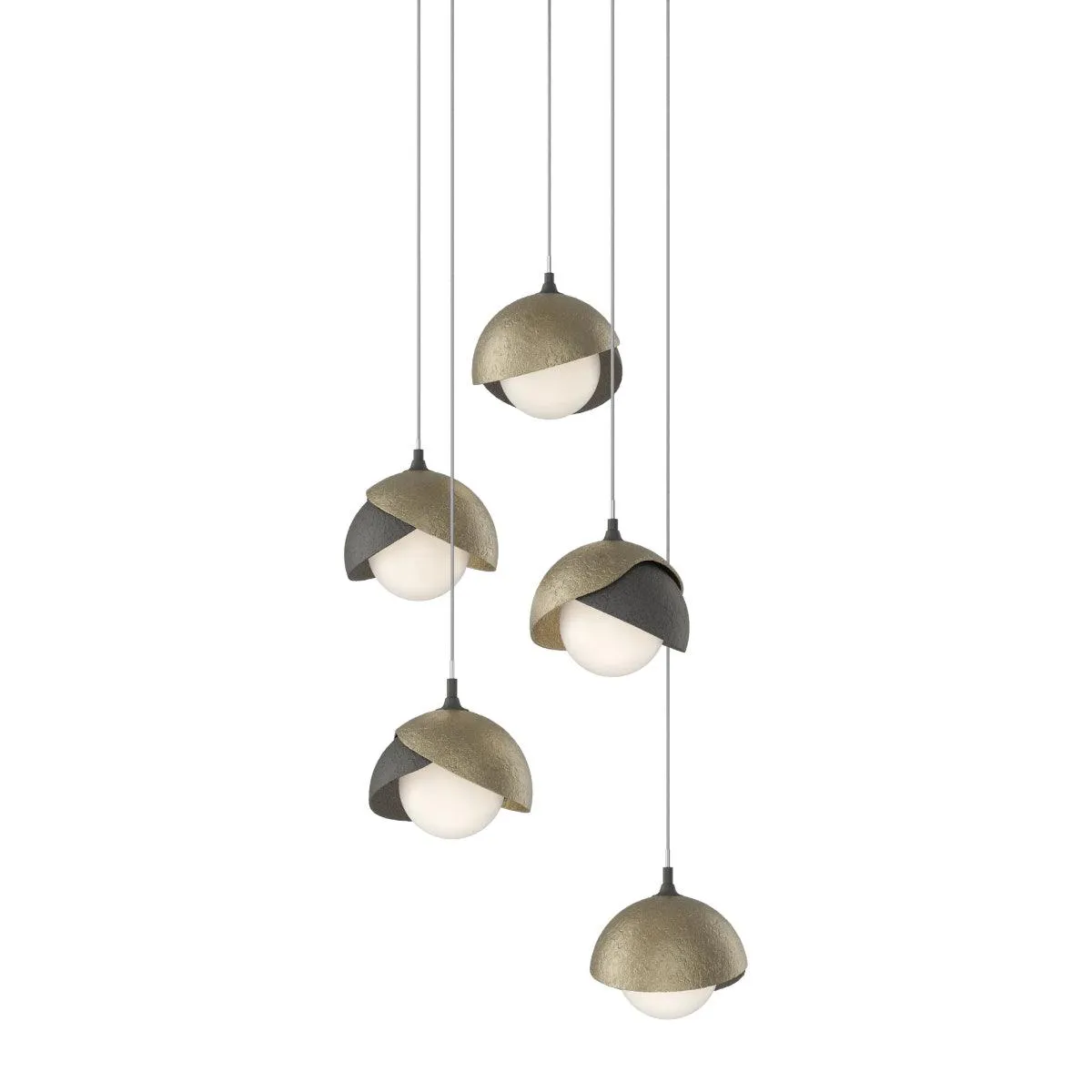 Brooklyn 16 in. 5 lights Long Pendant Light Natural Iron Finish