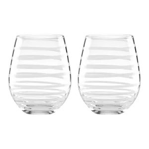 Charlotte Street 2-Piece Stemless Wine Glass Set