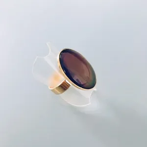 Clover Mood Ring in Gold Plated Stainless Steel | Golden Ring | Color Changing Ring | Golden Women's Ring | Lucky Ring