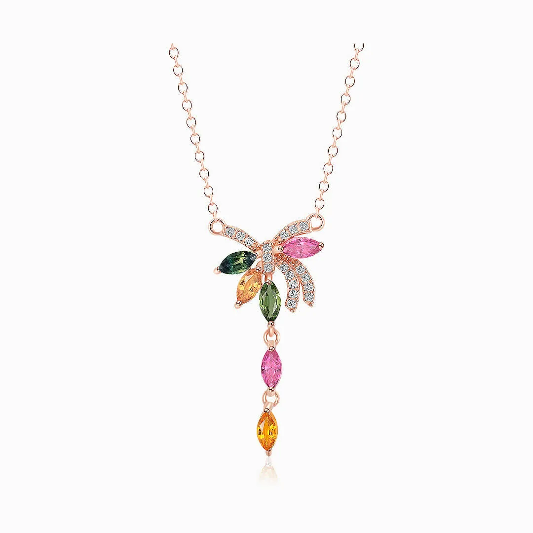 Colorful Necklace with Tourmalines and Diamonds