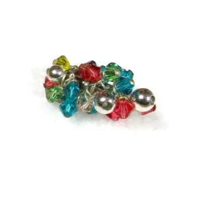 Crystal Bead Tropical Blend Ring Size 8