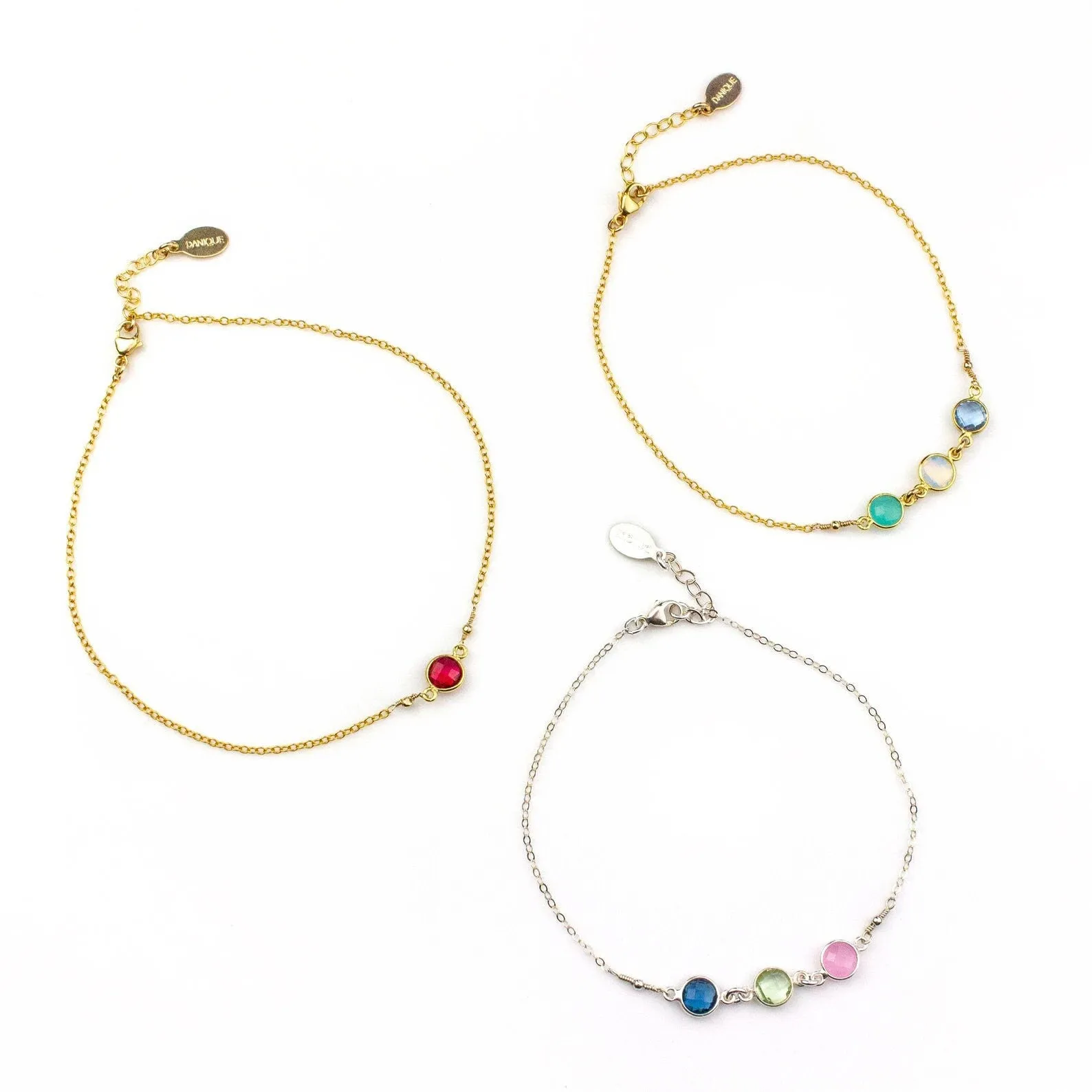 Custom Birthstone Anklet : Available in All Birthstones