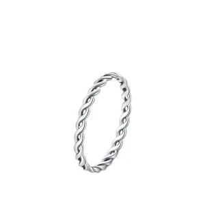 Delicate Sterling Silver Twisted Ring for Women - Fashionable and Minimalist Jewelry