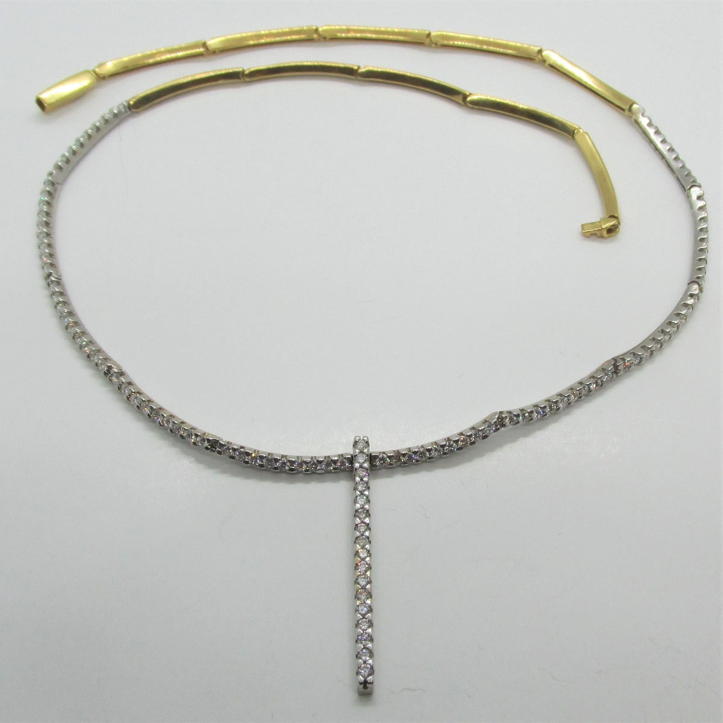 Diamond Drop Bar Necklace