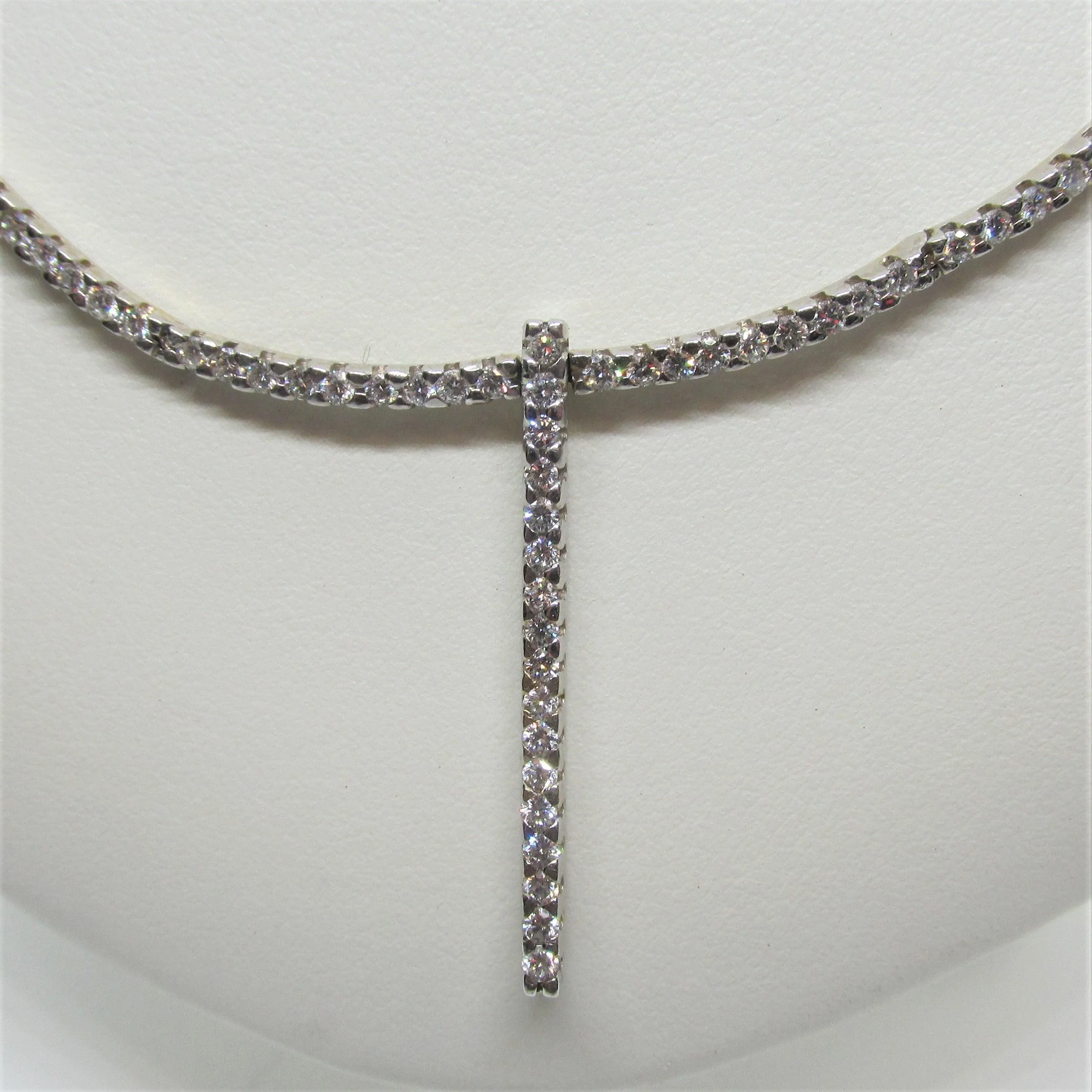 Diamond Drop Bar Necklace