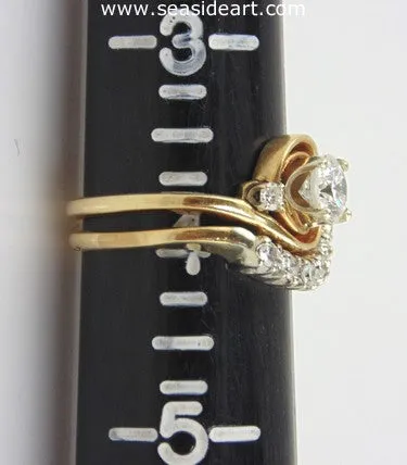 Diamond Engagement Set 14kt Two Tone Gold