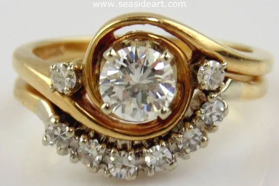 Diamond Engagement Set 14kt Two Tone Gold