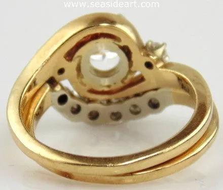 Diamond Engagement Set 14kt Two Tone Gold