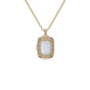 Diamond Locket Pendant Necklace