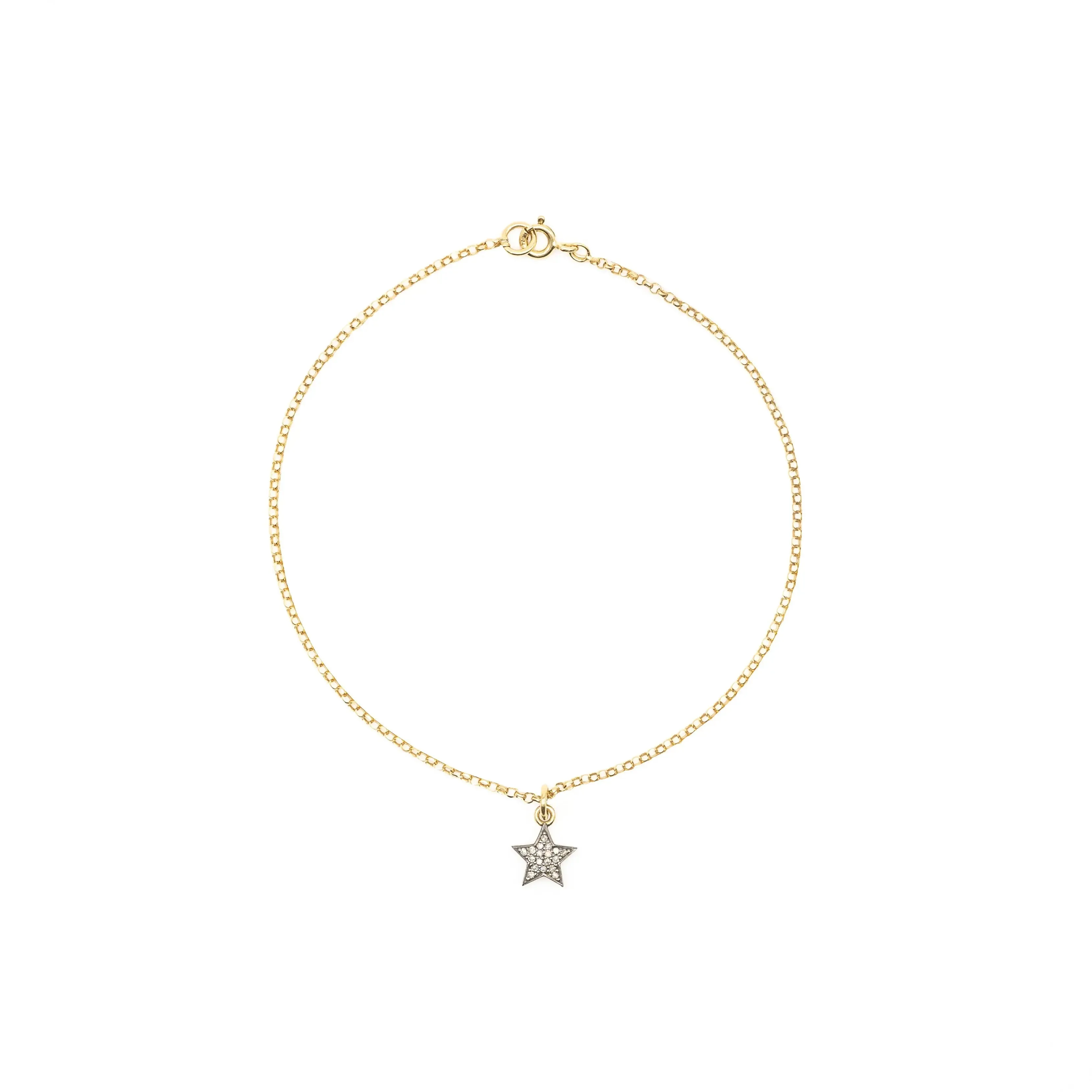 Diamond Star & Gold Anklet