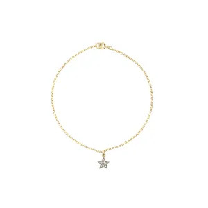 Diamond Star & Gold Anklet