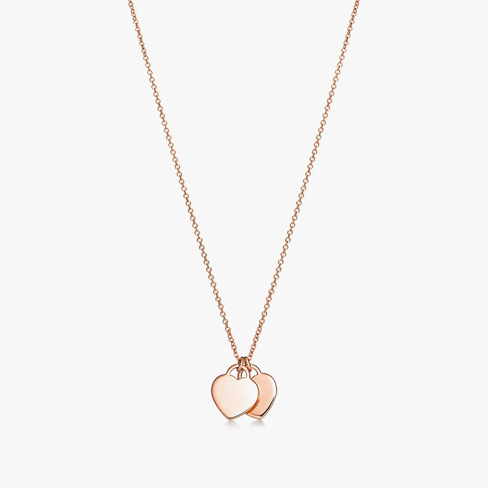 Double Heart Tag Pendant