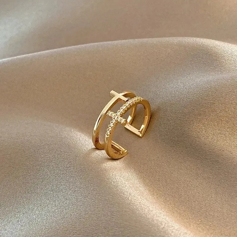 Double T Adjustable Ring