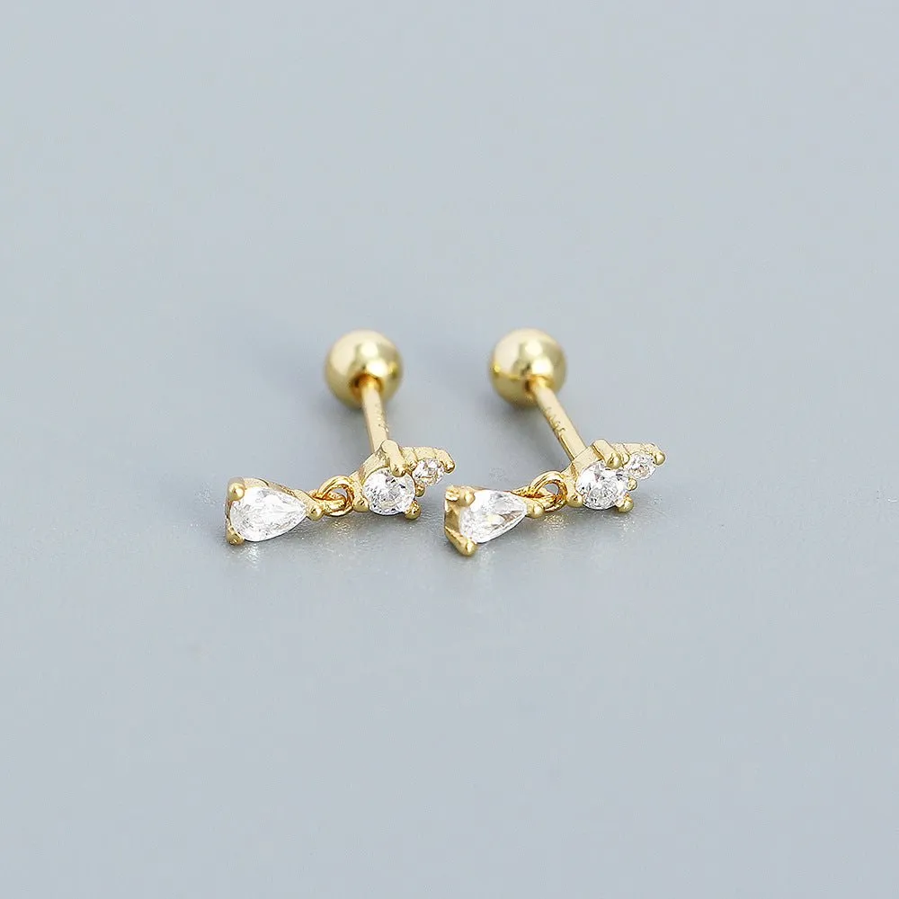 Drop Dead Gorgeous | Mini Drop Stud Earrings in 925 Sterling Silver