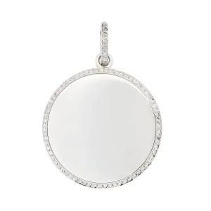 Edwardian Platinum Diamond Disc Pendant