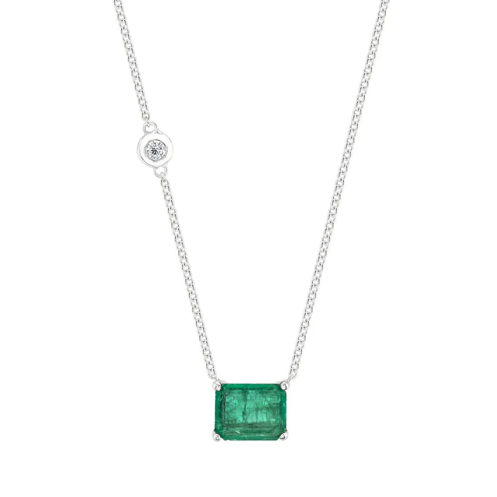 EMERALD SOLITAIRE NECKLACE