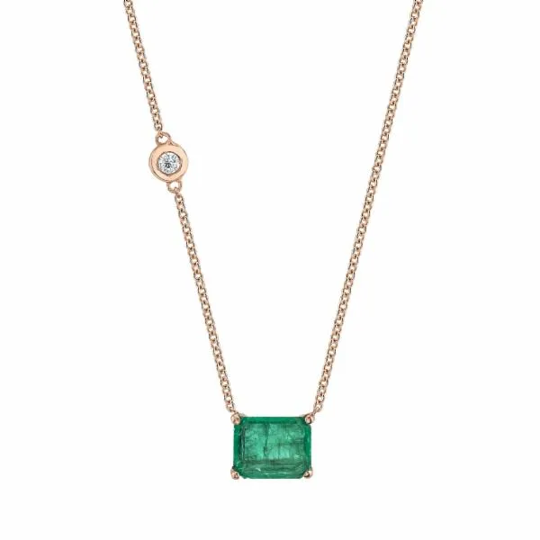 EMERALD SOLITAIRE NECKLACE