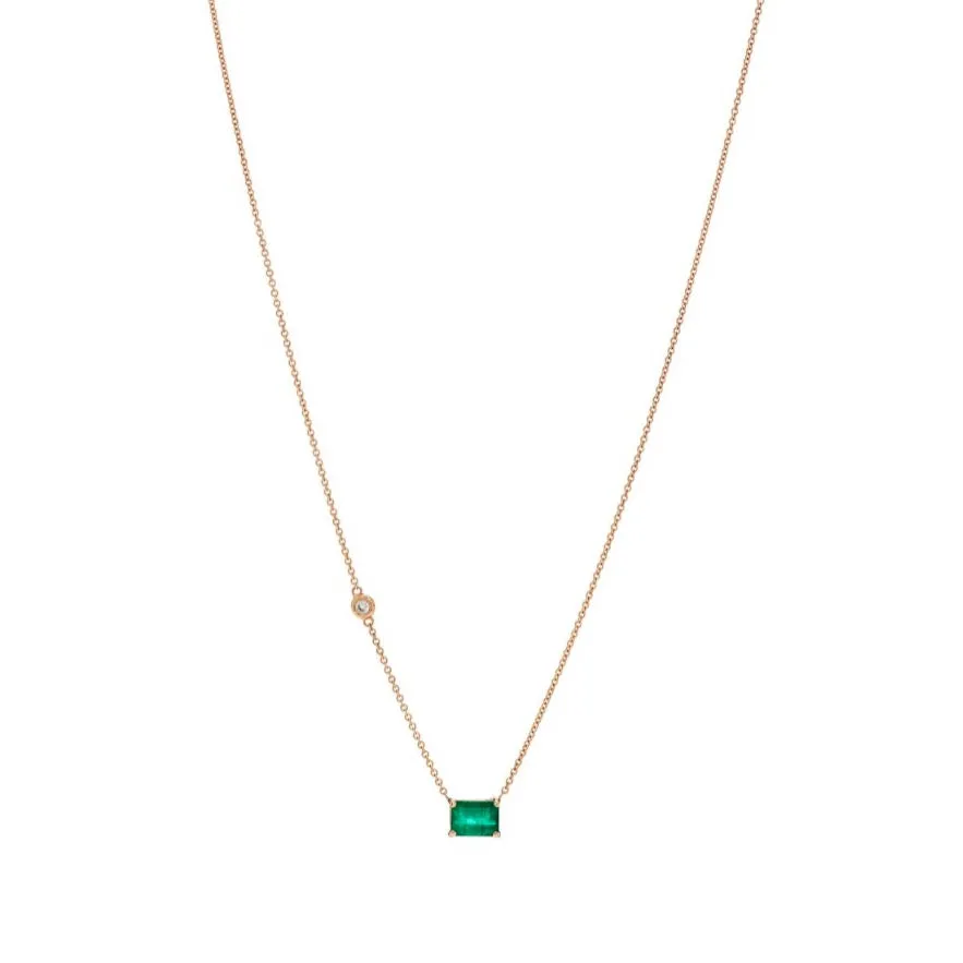 EMERALD SOLITAIRE NECKLACE