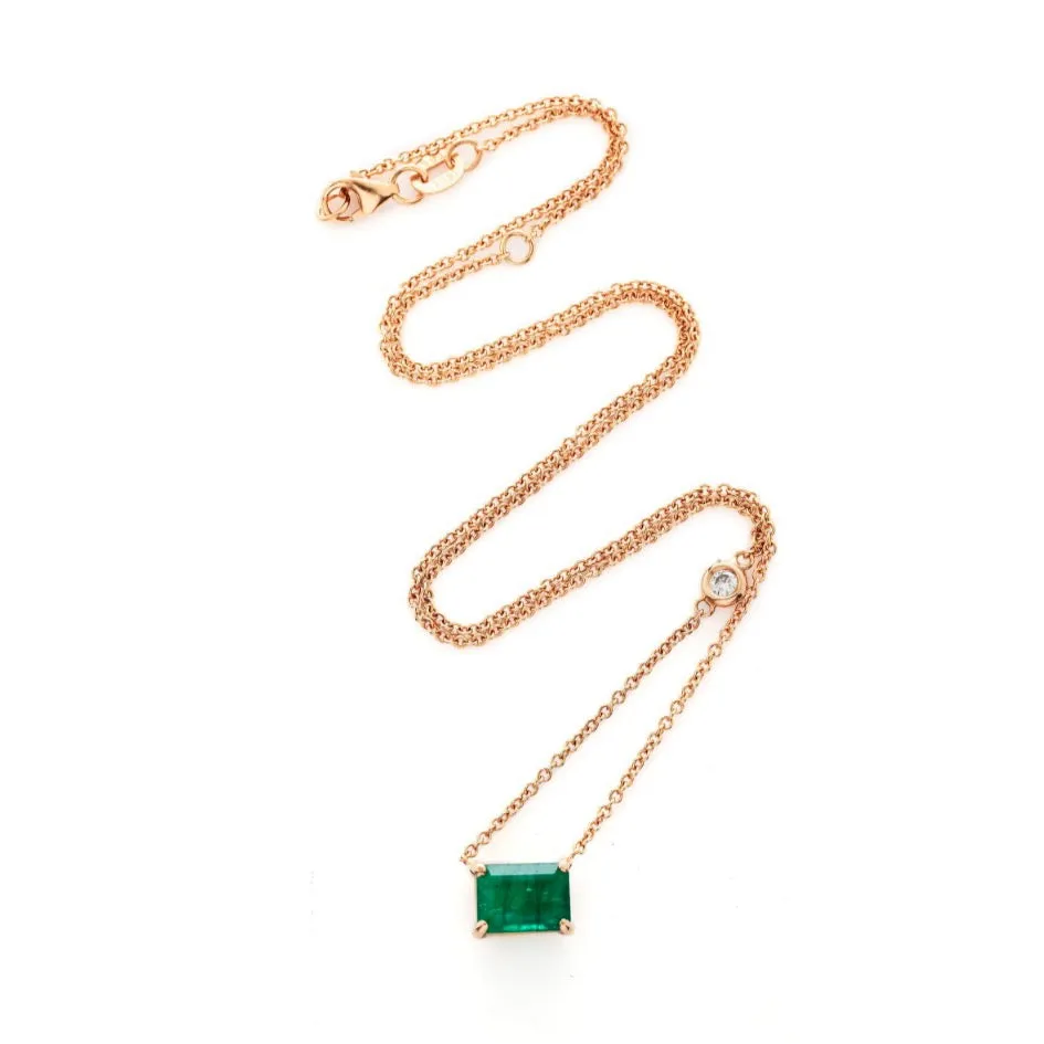 EMERALD SOLITAIRE NECKLACE