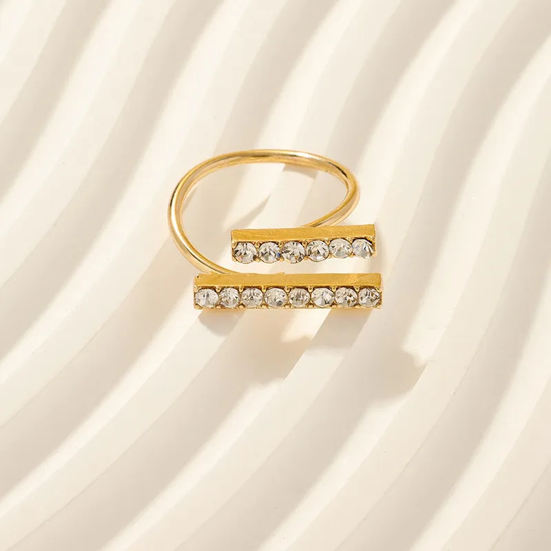 European Elegance: Vienna Verve Collection - Exquisite Geometric Opening Rings