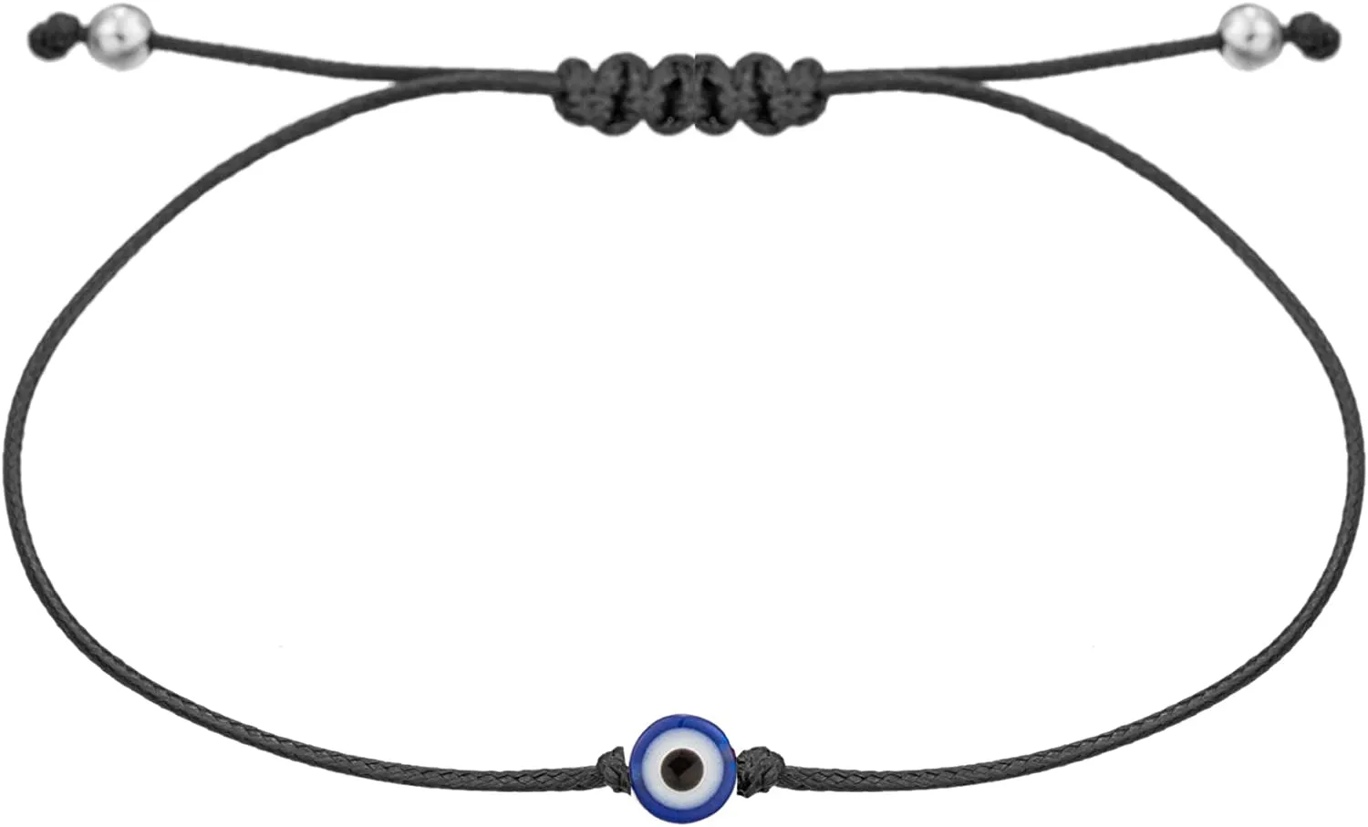 Evil Eye Anklet for Women Men Handmade Wax Rope Star Charm Ankle Bracelets for Women Men Minimalist Jewelry Adjustable