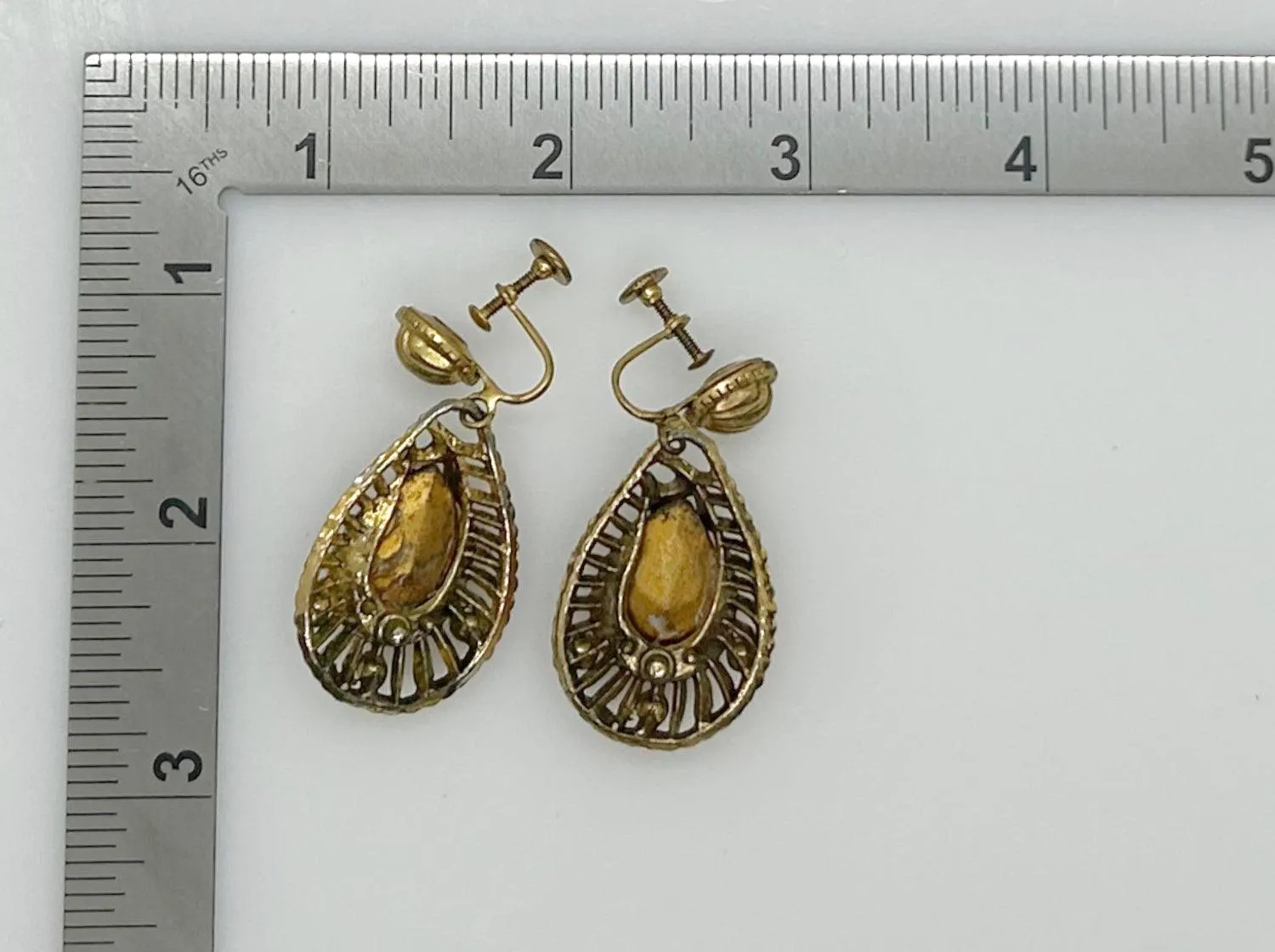 Exotic Vintage Egyptian Style Drop Earrings