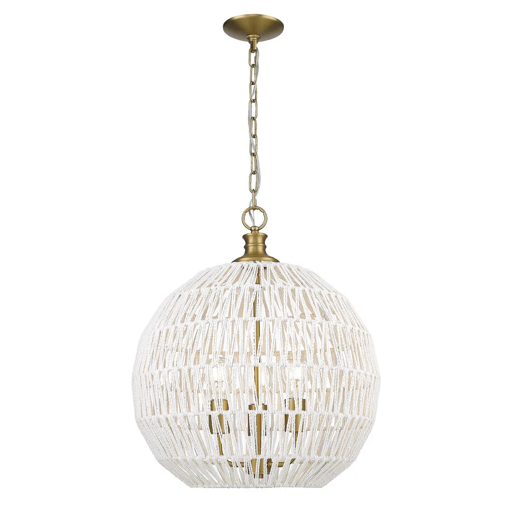 FLORENCE 3 LIGHT PENDANT, BRUSHED CHAMPAGNE BRONZE