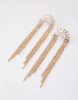 Gold Bag Cupchain Drop Earrings