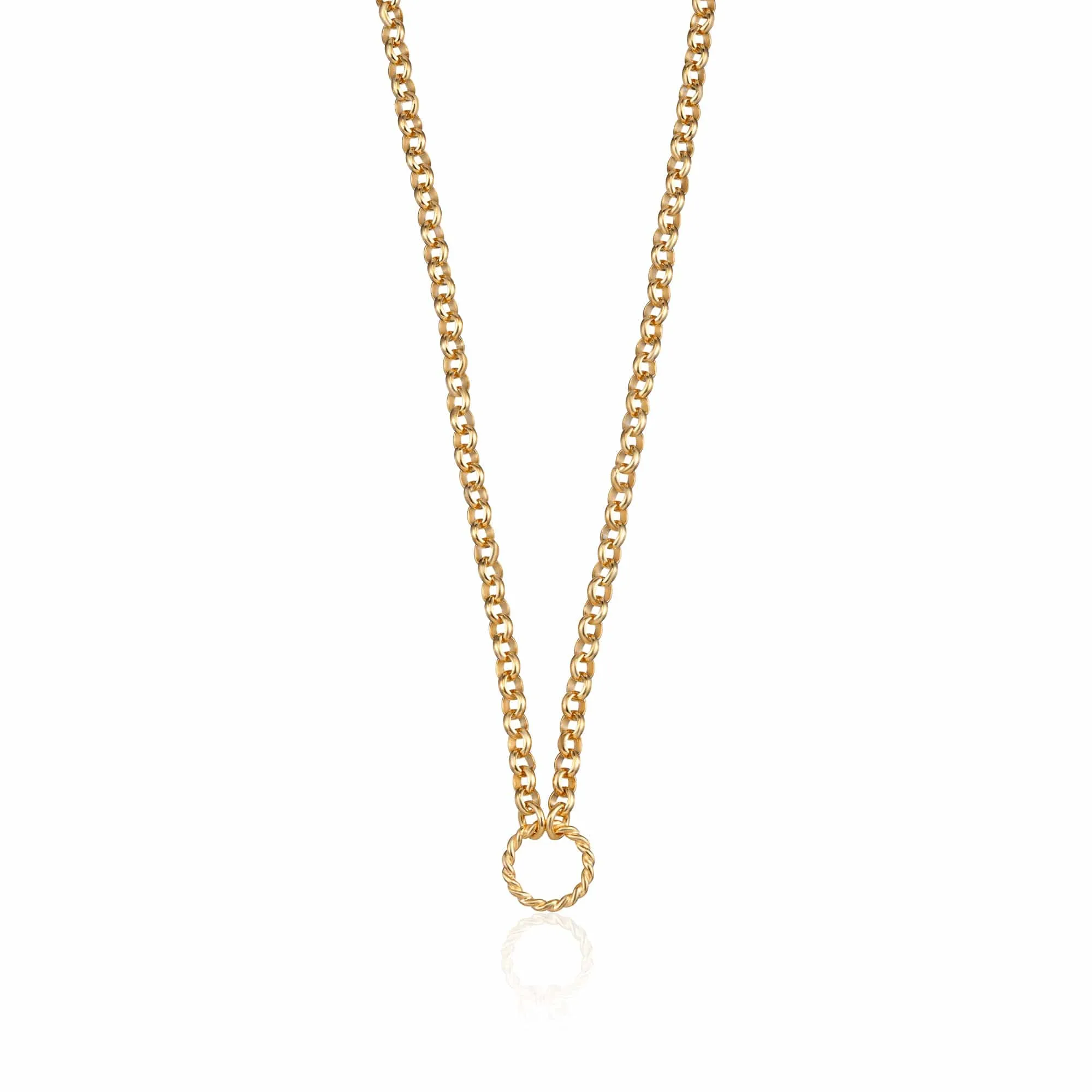 Gold Plated Eternity Twist Charm Collector Necklace