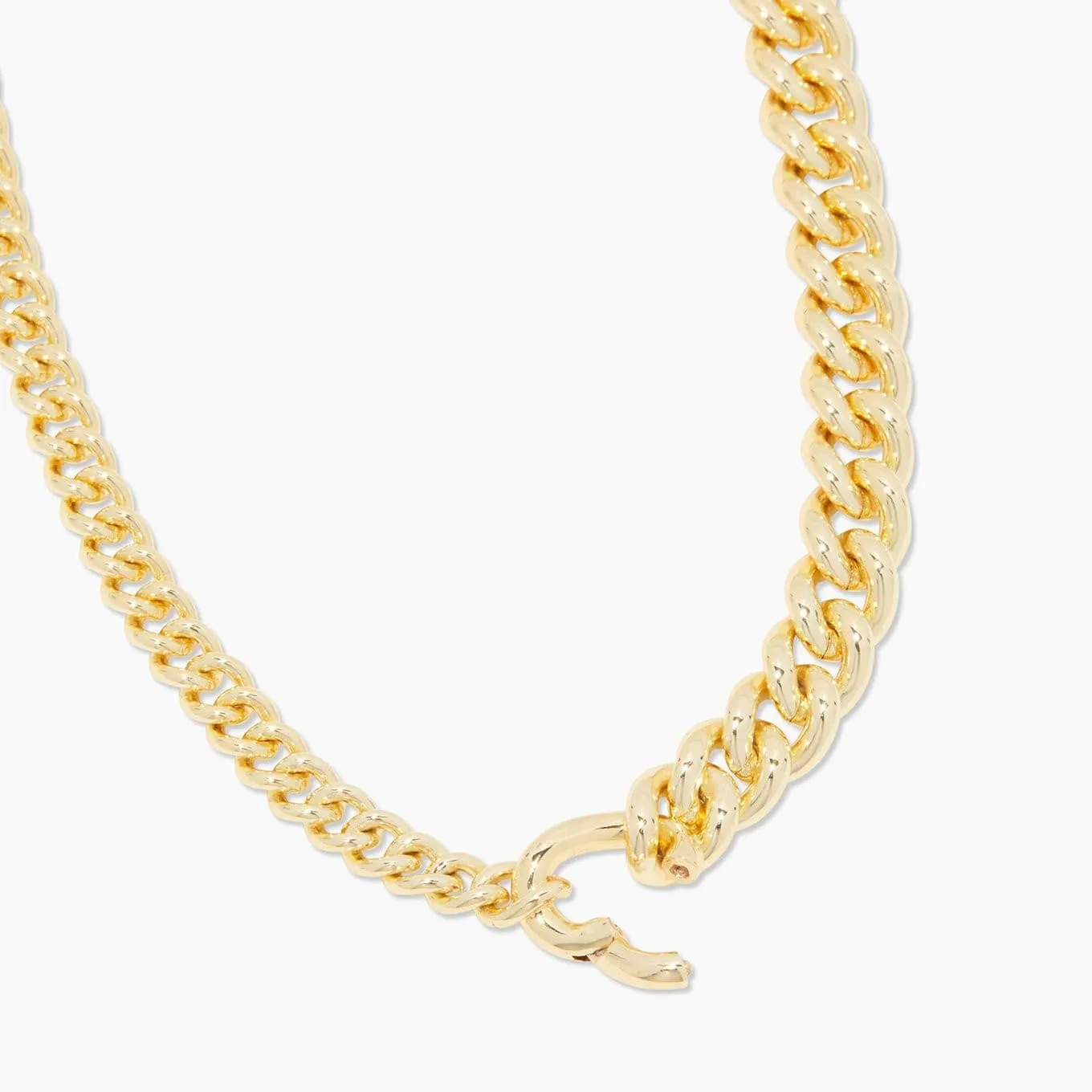 Gorjana Lou Link Asymmetrical Necklace (gold)