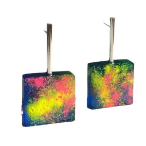 Graffiti Block Earrings in various colours