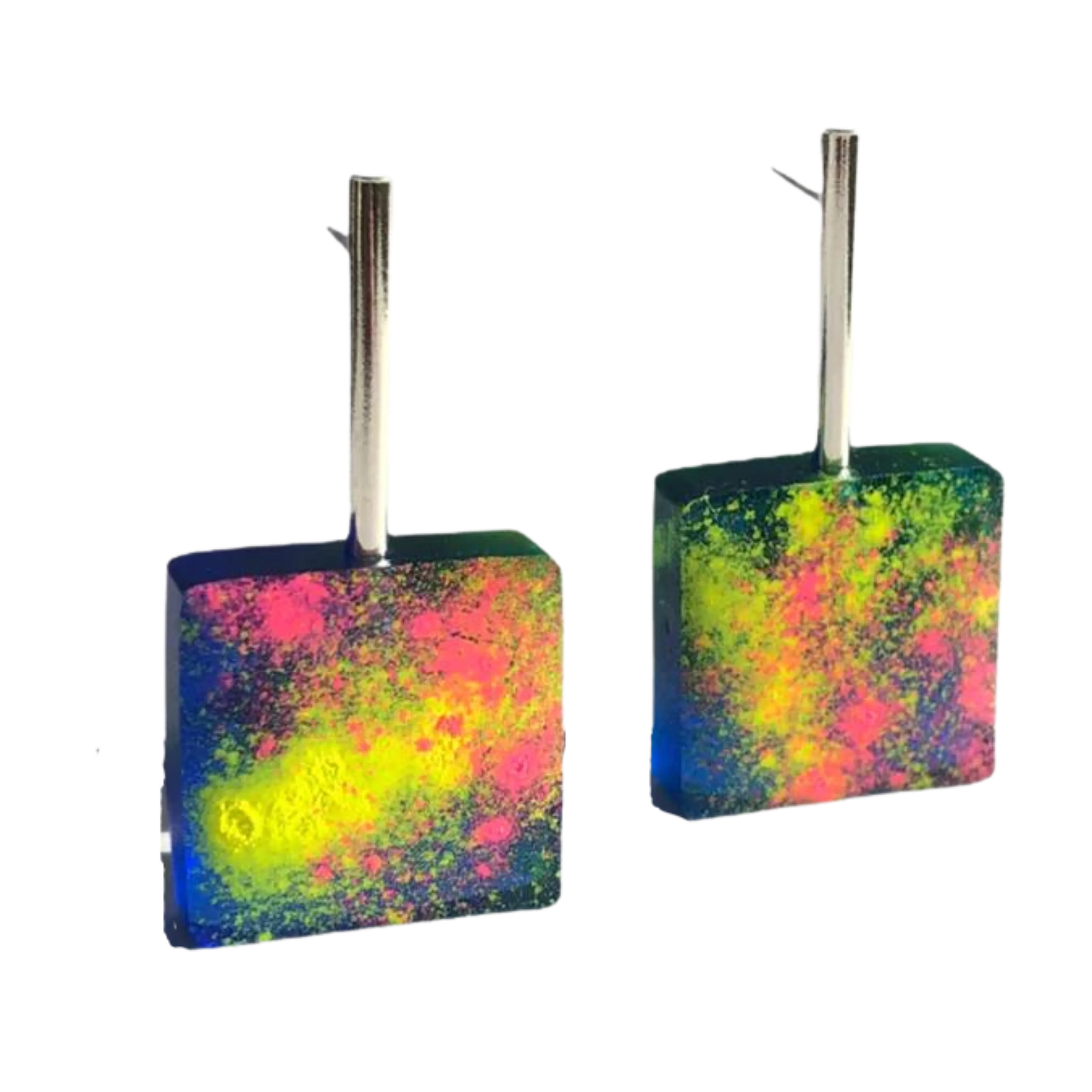 Graffiti Block Earrings in various colours