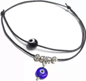 Gurjari Jewellers Black Thread EVILEYE   BLACK beads Adjustable Anklet Cotton Dori Anklet