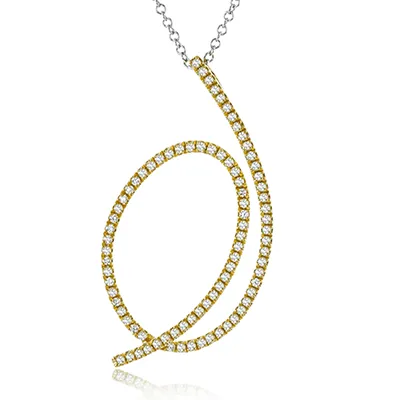 Harmonie Pendant Necklace in 18k Gold with Diamonds