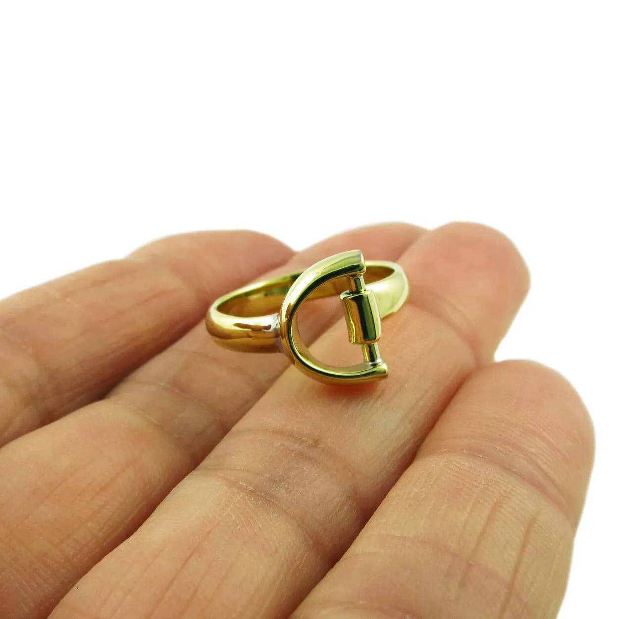 Horse Stirrup Brass Equestrian Design Ring